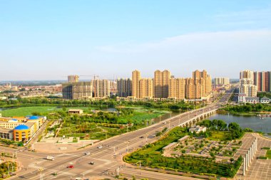 LUANNAN COUNTY - 14 Temmuz 2014 'te şehir inşaat sahnesi, Luannan County, Hebei Eyaleti, Chin