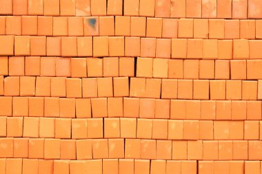 kırmızı boş tuğla, yakın plan fotoğraf.