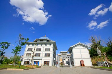 Luannan County - 19 Mayıs 2015 'te geleneksel Çin mimarisi, Luannan County, Hebei, Çin