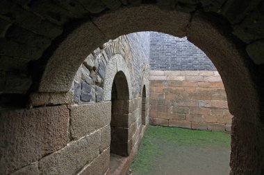 Çin 'in antik duvar manzarası