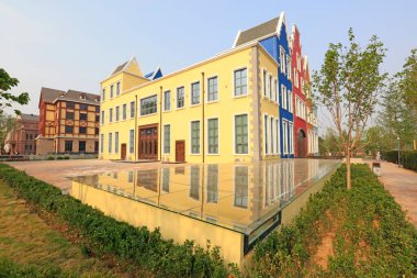 Bahçe mimarisi, South Lake Park, Tangshan, Çin
