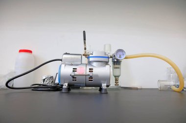air pump on the desk, closeup of photo