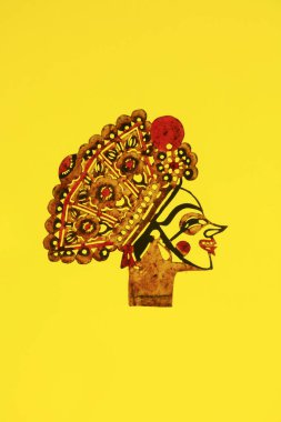 Çin gölge kuklası, fotoğrafa yaklaş.