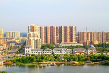 LUANNAN COUNTY - 14 Temmuz 2014 'te şehir inşaat sahnesi, Luannan County, Hebei Eyaleti, Chin