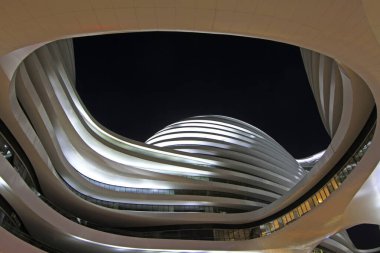 Pekin - 19 Eylül: Galaxy SOHO inşaat sahnesi 19 Eylül 2015, Pekin, Chin