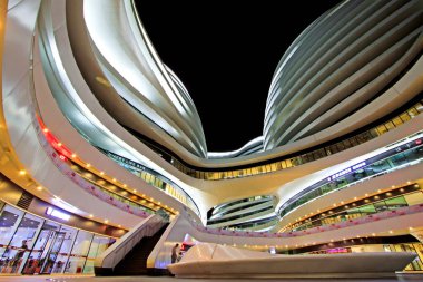 Pekin - 19 Eylül: Galaxy SOHO inşaat sahnesi 19 Eylül 2015, Pekin, Chin