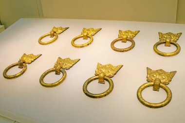 Çin antik bakır yüzük dekorasyonu