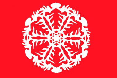 traditional Chinese paper-cut works, closeup of photo