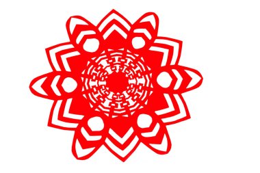 traditional Chinese paper-cut works, closeup of photo