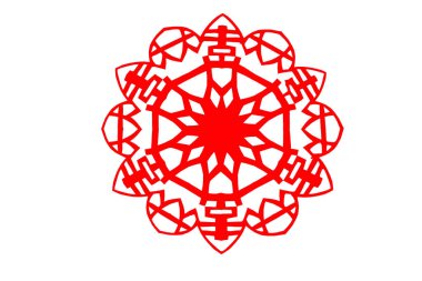 traditional Chinese paper-cut works, closeup of photo