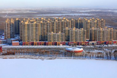 Şehirde kar manzarası, Çin