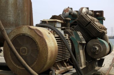Bozuk mekanik teçhizatçılar, fotoğrafa yakın çekim