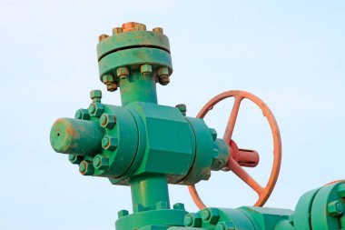 Petrol boru tesisatı bileşenleri, fotoğrafın kapatılması.