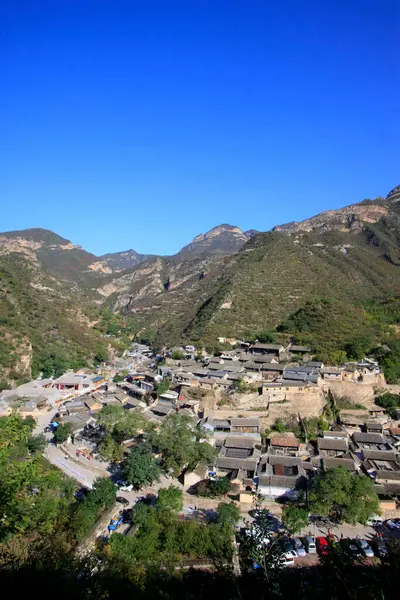 BEIJING - 5 Ekim: CuanDiXia köyü dikey görünümü, 5 Ekim 2014, Pekin, Chin