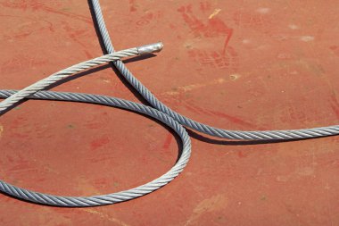 Çelik tel halat, closeup fotoğraf