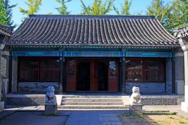 Qinhuangdao - 12 Eylül: Antik Qinhuangdao Guanshu 'nun iç yapısı, Hebei Eyaleti, Çin, 12 Eylül 201