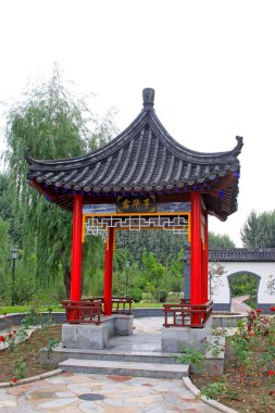 Çin 'deki antik bina manzarası