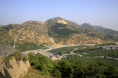 Çin antik Çin Seddi manzarası