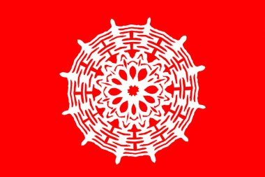 traditional Chinese paper-cut works, closeup of photo