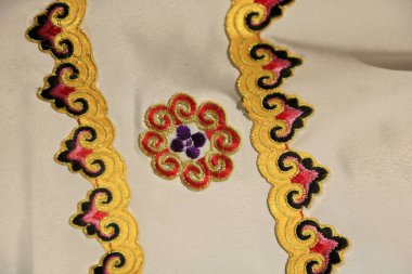 Çin nakış işleri, fotoğrafın yakın çekimi.