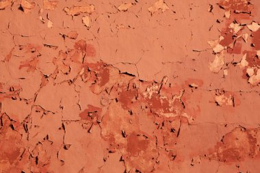 Nostaljik duygularla benekli kırmızı duvarlara yakın çekim