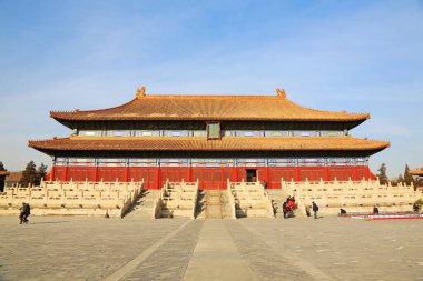 BEIJING - 22 Aralık 2013, Pekin, Çin İmparatorluk Ataları Tapınağı manzarası.