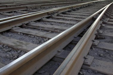 Demiryolu hattı, fotoğrafa yakın çekim