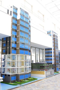 LANGFANG CITY - 12 Mart 2015 'te ENN Enerji Araştırma Enstitüsü' nde enerji geliştirme modeli, Langfang City, Hebei Eyaleti, Çin.