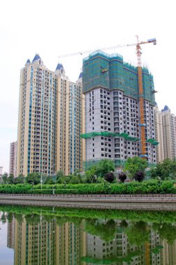 Bitmemiş inşaat alanları, fotoğrafın kapatılması.