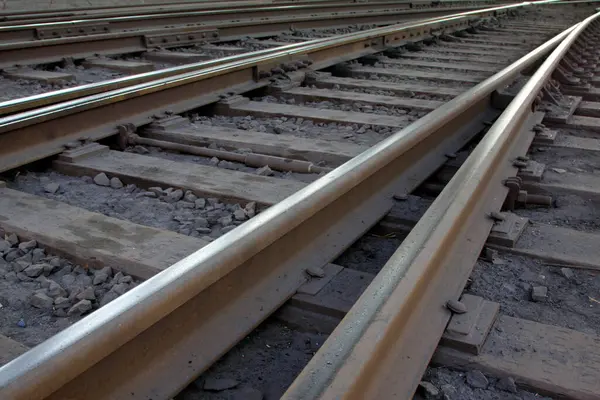 Demiryolu hattı, fotoğrafa yakın çekim