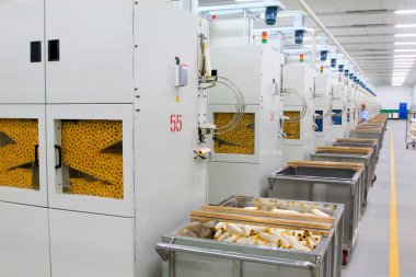 LUANNAN COUNTY - 15 Nisan: 15 Nisan 2014 tarihinde, tekstil atölyesinde, Luannan County, Hebei Eyaleti, Çin.