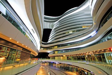 Pekin - 19 Eylül: Galaxy SOHO inşaat sahnesi 19 Eylül 2015, Pekin, Chin