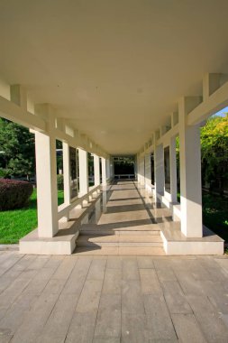 Bir parkta koridor manzarası mimarisi