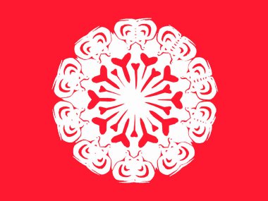 traditional Chinese paper-cut works, closeup of photo