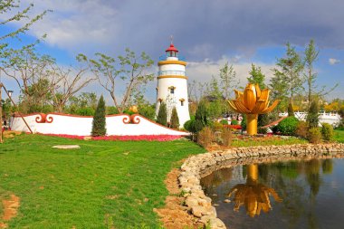 Macao Guia Deniz Feneri minyatür manzarası