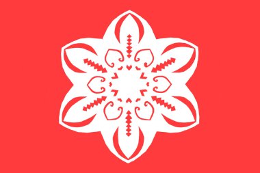 traditional Chinese paper-cut works, closeup of photo