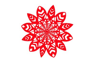 traditional Chinese paper-cut works, closeup of photo