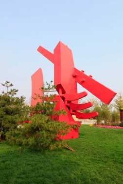 Çin şehir heykelleri eşit düzeyde.