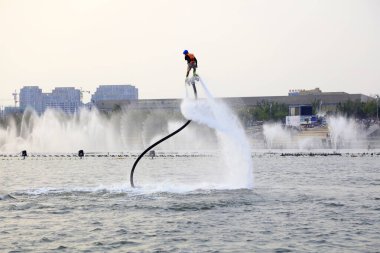 Tangshan City - 2 Ekim 2016: Parklarda, Tangshan City, Hebei, Çin