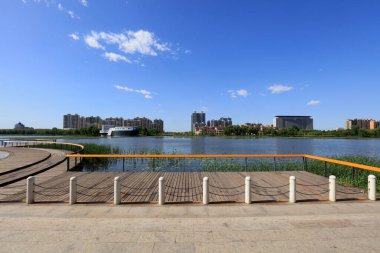 Beihe Park 'ın Mimari Sahnesi, Luannan County, Hebei Eyaleti, Çin