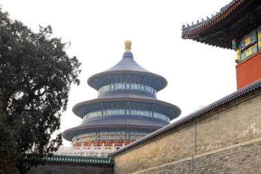 BEIJING - 17 HAZİRAN: Cennet Parkı tapınağındaki QiNianDian mimarisi, 17 Ocak 2014, Pekin, Çin.