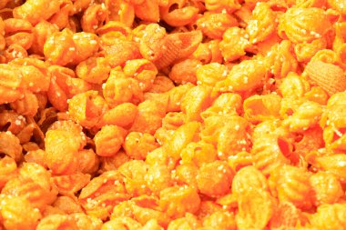 Çin geleneksel yemekleri, abur cuburlar, fotoğraflara yakın çekim.