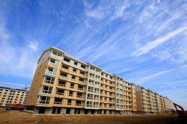 LUANNAN COUNTY - 15 Eylül 2014 'te tamamlanmamış inşaat sahası, Luannan County, Hebei Eyaleti, Çin