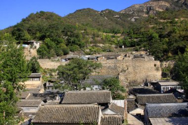 BEIJING - 5 Ekim: CuanDiXia köyü dikey görünümü, 5 Ekim 2014, Pekin, Chin