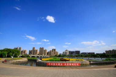 Luannan County - 19 Mayıs 2015 'te şehrin güzel manzarası, Luannan County, Hebei, Çin