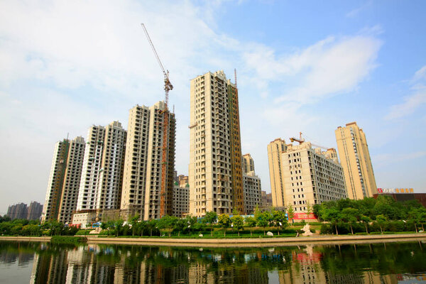City building scenery, tangshan, China