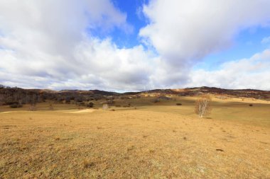 İç Moğolistan 'daki Ulan ovasının manzarası, Chin.