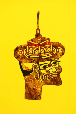 Çin gölge kuklası, fotoğrafa yaklaş.