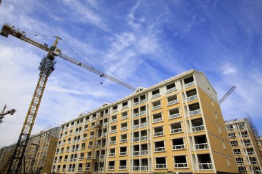 LUANNAN COUNTY - 15 Eylül 2014 'te tamamlanmamış inşaat sahası, Luannan County, Hebei Eyaleti, Çin