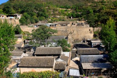 BEIJING - 5 Ekim: CuanDiXia köyü dikey görünümü, 5 Ekim 2014, Pekin, Chin